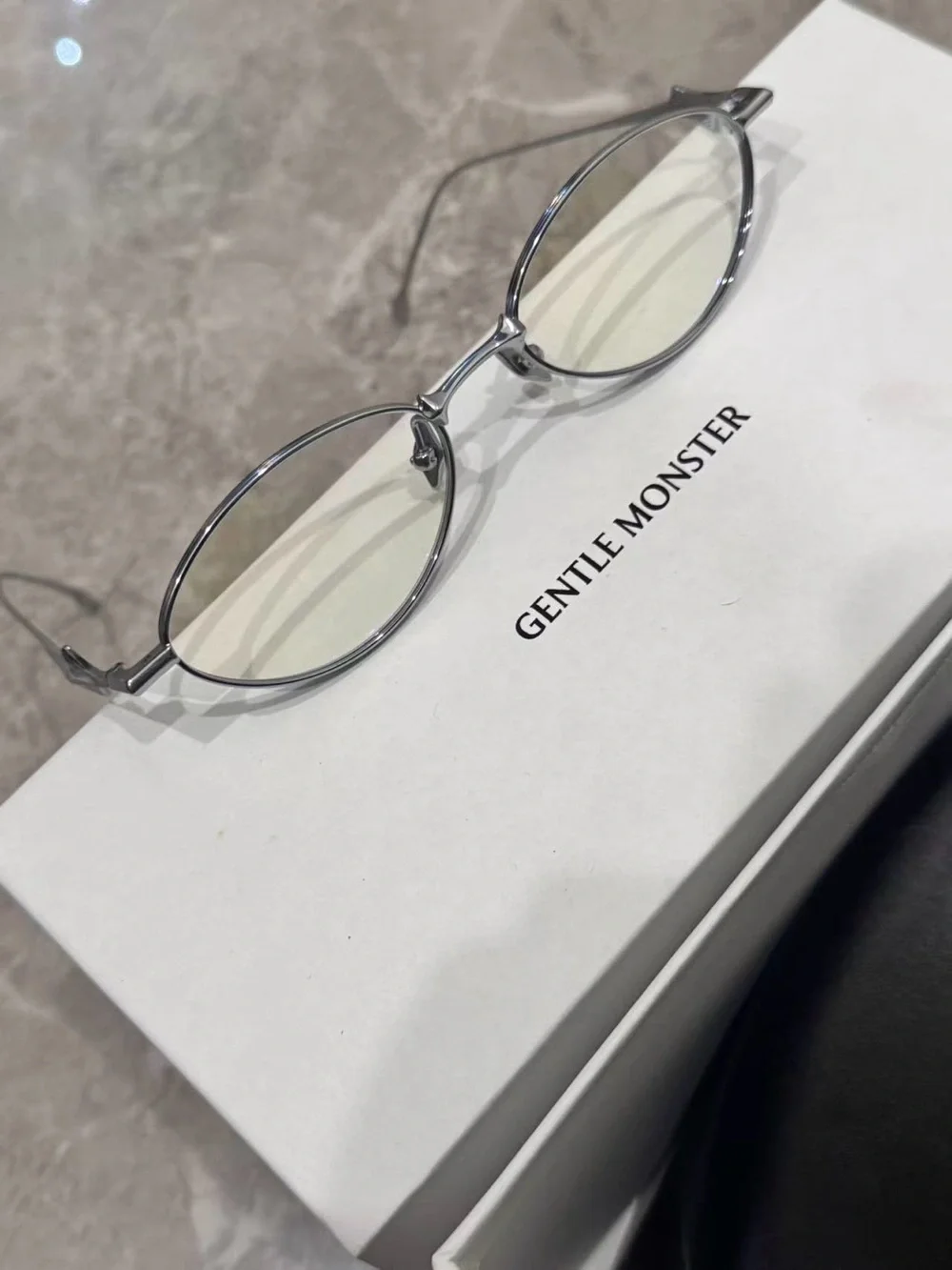 Gentle Monster BOLD Silver Oval Eyeglasses